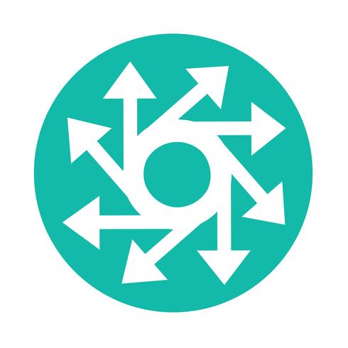 icône de signe de flèche simple vecteur