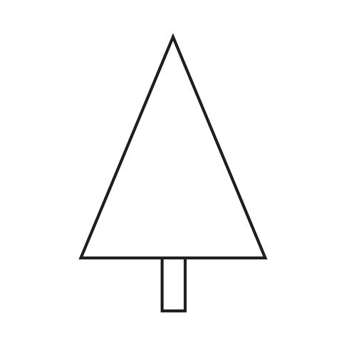 Icône de l&#39;arbre de Noël vecteur