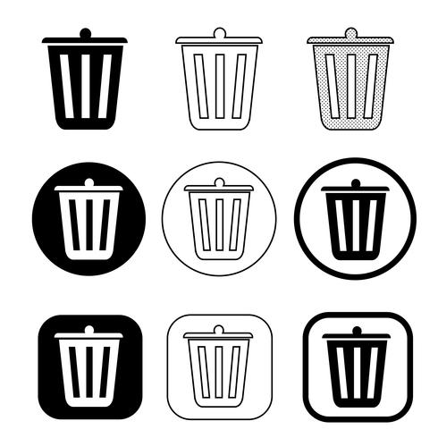 poubelle peut recycler l&#39;icône de la corbeille vecteur