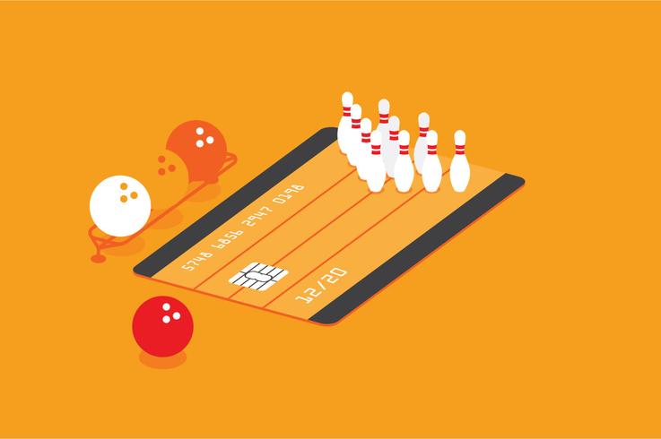 Illustration des avantages liés au divertissement par carte de crédit vecteur