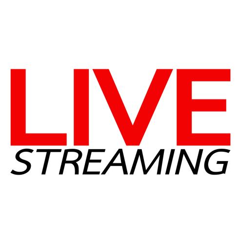 Live Streaming conception de vecteur de signe en ligne