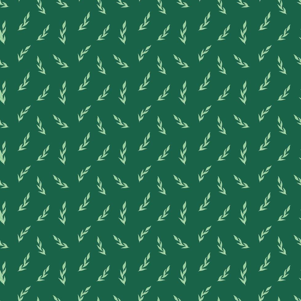 feuilles de modèle sans couture de vecteur naturel sur fond vert. modèle pour la conception de papier peint, carreaux, tissus et plats