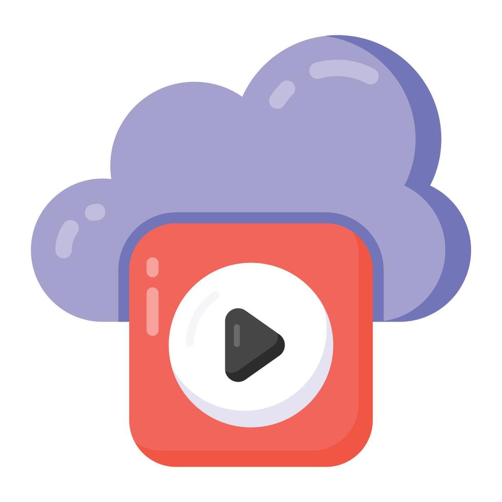 icône vidéo cloud dans un style modifiable vecteur