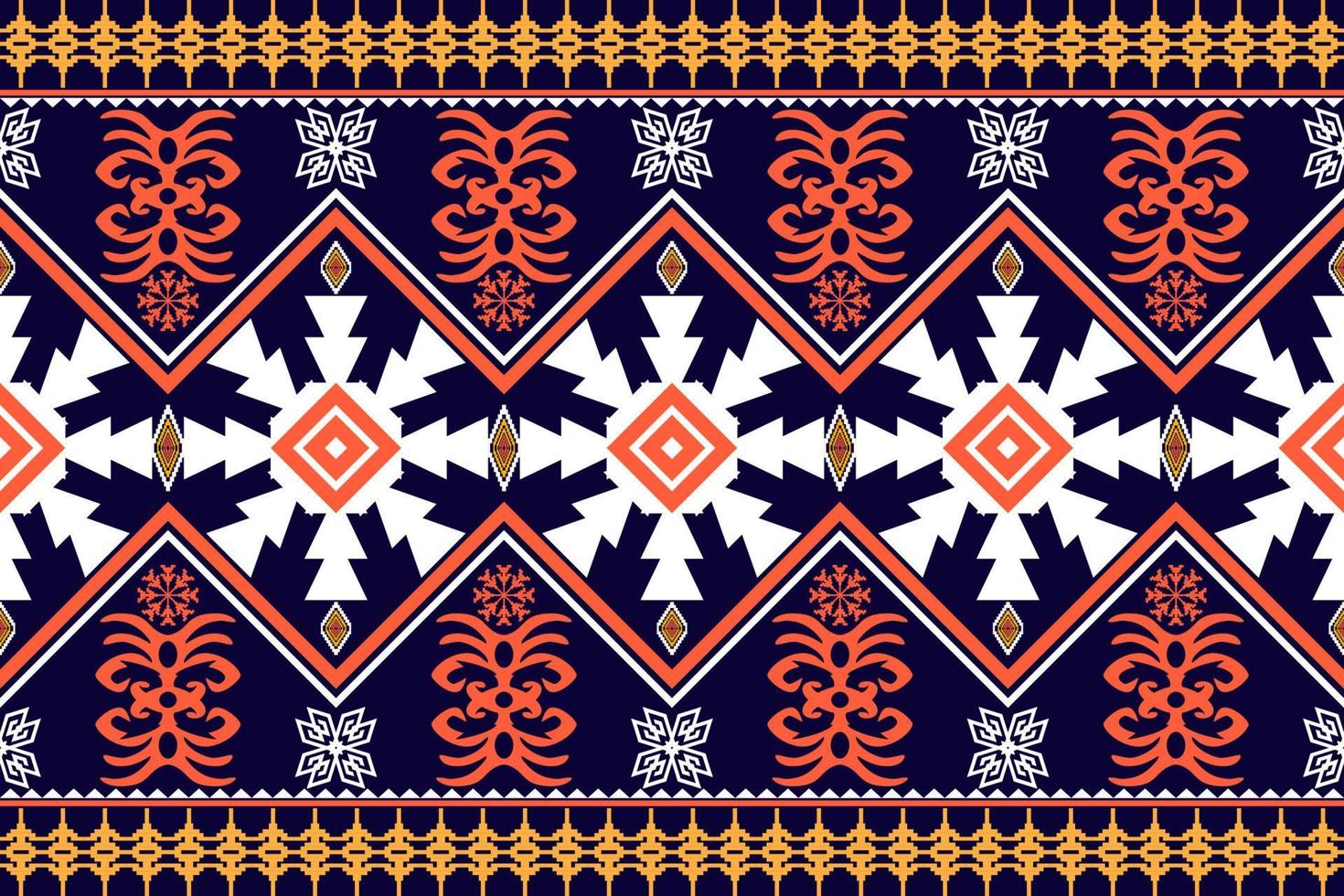 motif traditionnel oriental ethnique géométrique.figure style de broderie tribale.design pour papier peint, vêtements, emballage, tissu, illustration vectorielle vecteur