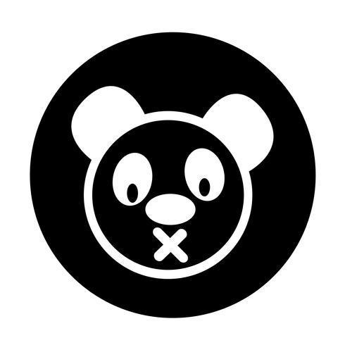 Icône de panda mignon vecteur