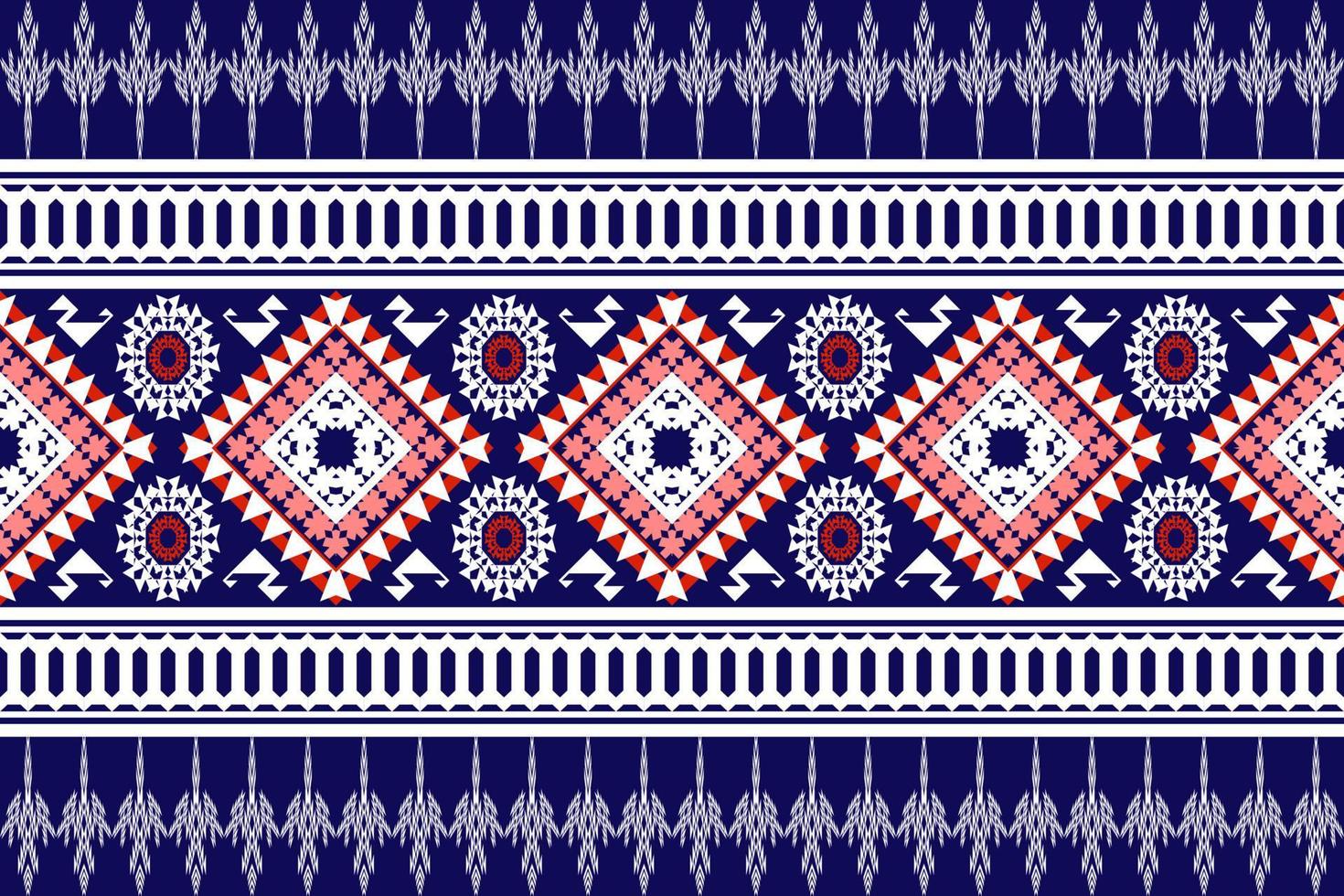 motif traditionnel oriental ethnique géométrique.figure style de broderie tribale.design pour papier peint, vêtements, emballage, tissu, illustration vectorielle vecteur