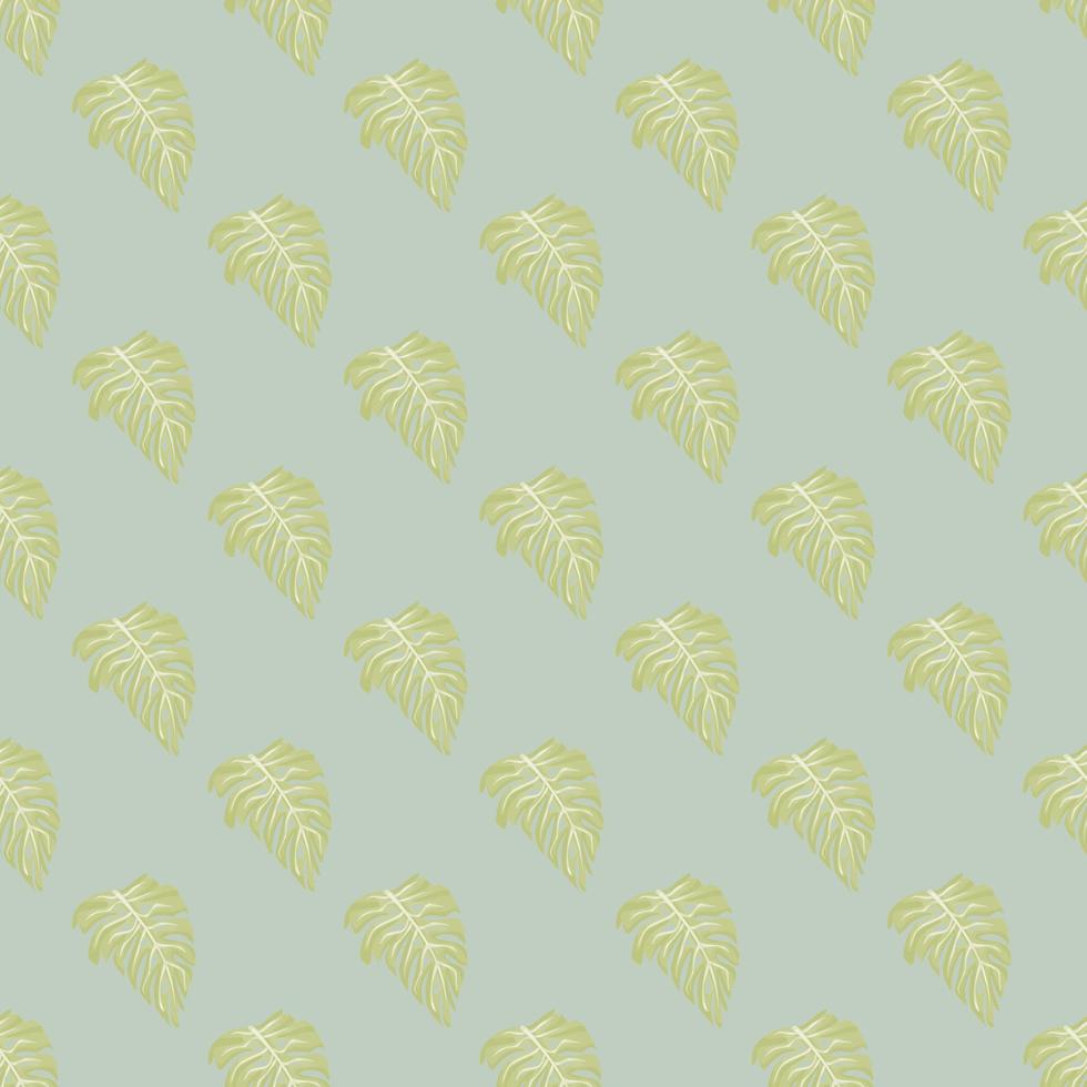 modèle sans couture de feuille de monstera avec imprimé tropical dessiné à la main. fond de nature moderne. illustration vectorielle pour textile saisonnier. vecteur