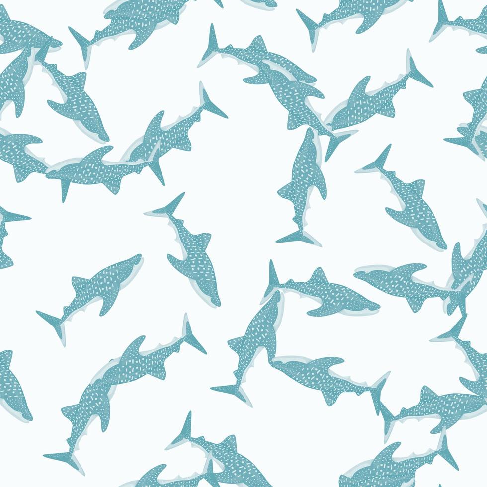 modèle sans couture de requin baleine dans un style scandinave. fond d'animaux marins. illustration vectorielle pour enfants textile drôle. vecteur