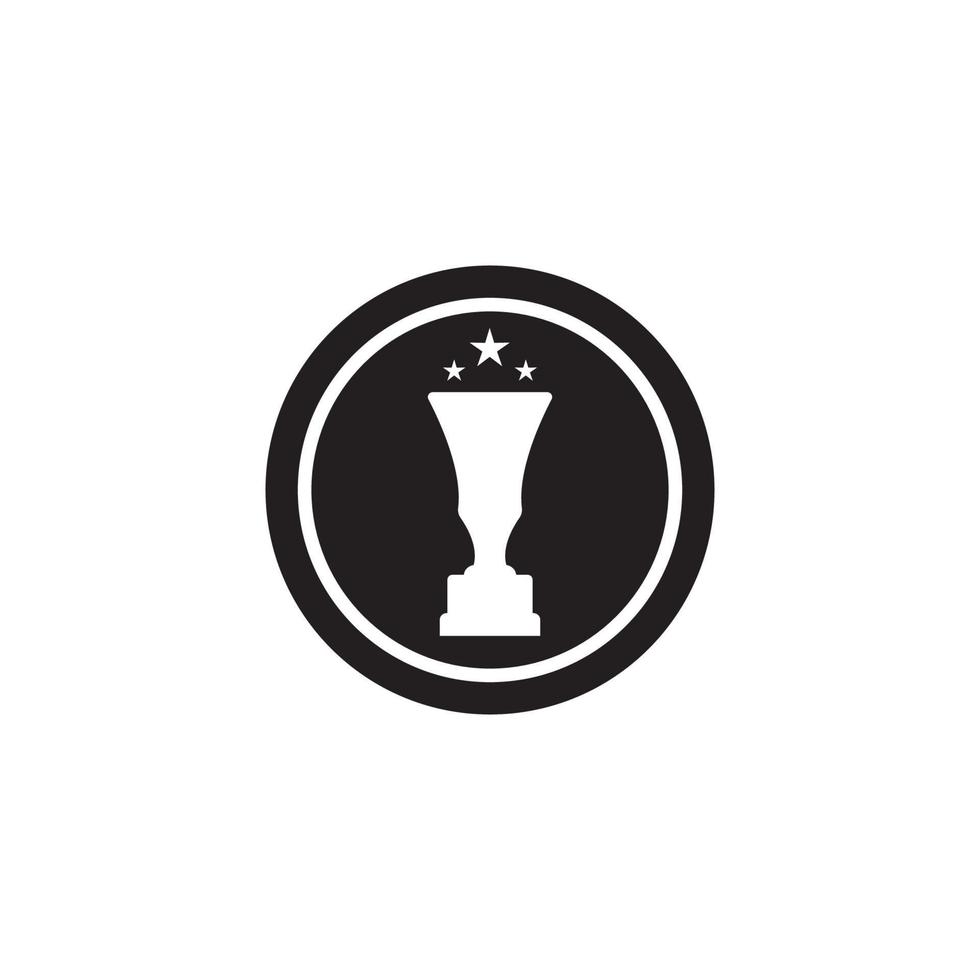 icône du logo vectoriel du trophée. icône du logo du trophée des champions pour le modèle de logo du prix du gagnant