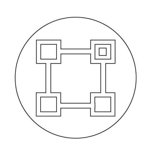 Icône de vecteur d&#39;unité d&#39;organisation