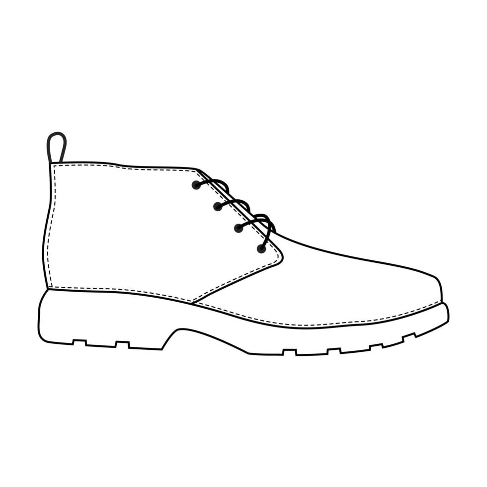 chaussures hommes isolés. icônes de chaussures de saison homme masculin. croquis technique. vecteur