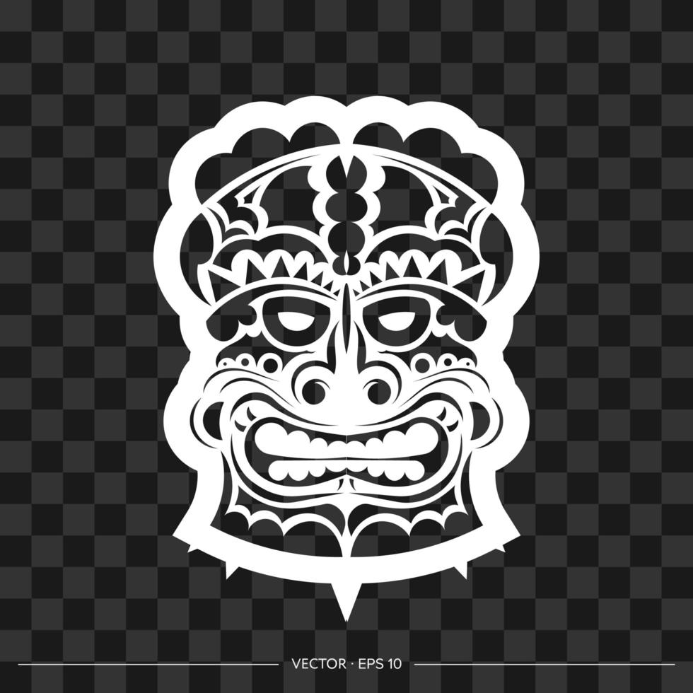 motif de visage viking. le contour du visage ou du masque d'un guerrier. pour les t-shirts et les imprimés. illustration vectorielle. vecteur