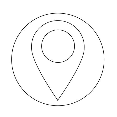 Position GPS Icône de pointeur de carte vecteur