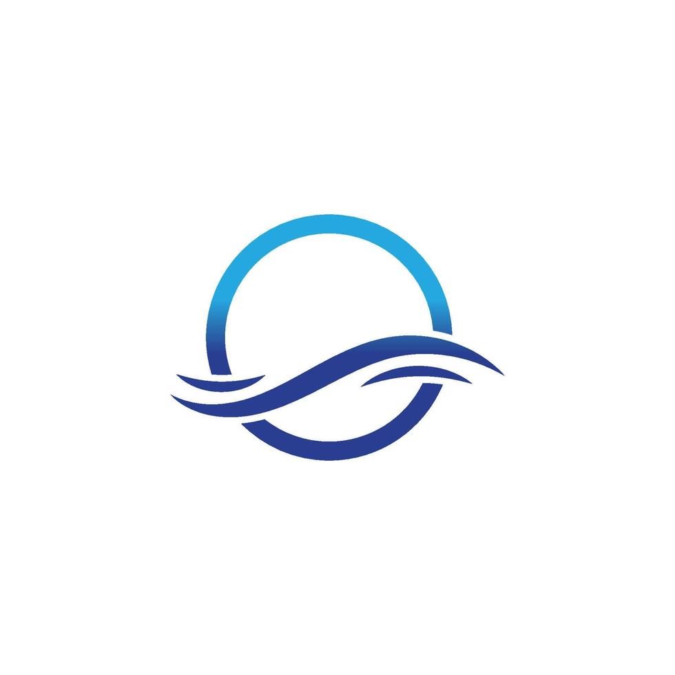modèle de conception de logo de vague d'eau vecteur