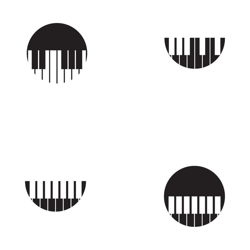 modèle d'illustration vectorielle d'icône de piano vecteur