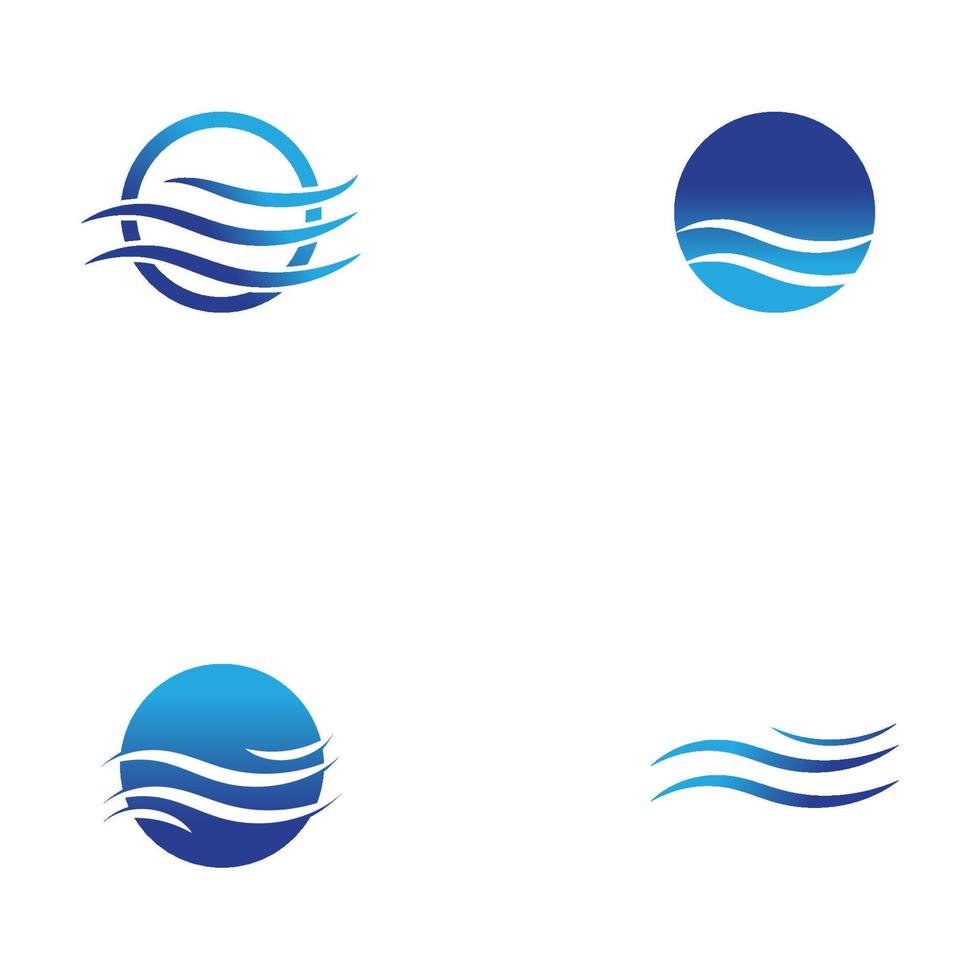 modèle de conception de logo de vague d'eau vecteur