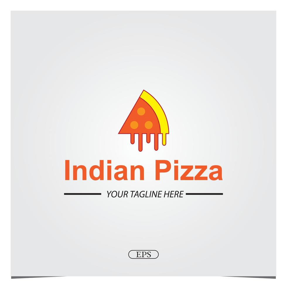 logo de pizza indienne modèle élégant premium vecteur eps 10