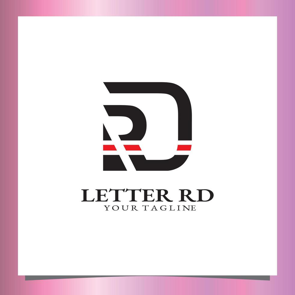 lettre rd logo premium modèle élégant vecteur eps 10