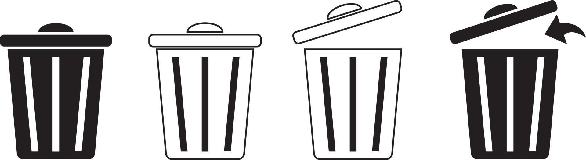 icône de la corbeille. poubelle. icône de poubelle vecteur