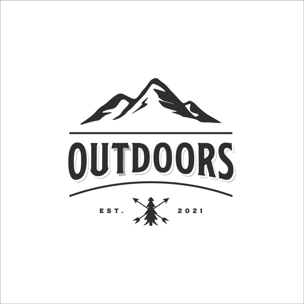 conception d'icône de modèle d'illustration vectorielle vintage de logo de montagne. logo extérieur pour les voyages d'aventure vecteur
