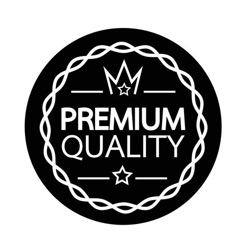 Icône de badge de qualité Premium vecteur