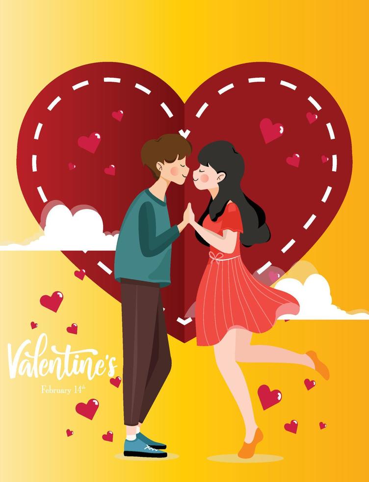 collection de modèles de cartes de saint valentin décor de coeurs colorés vecteur