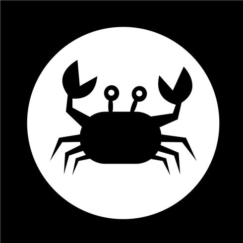 icône de crabe vecteur
