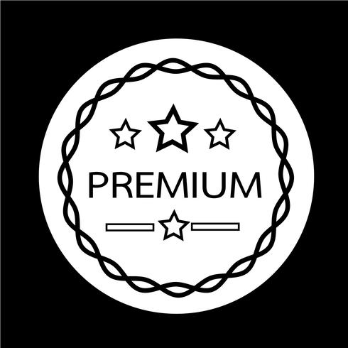 Icône de badge de qualité Premium vecteur