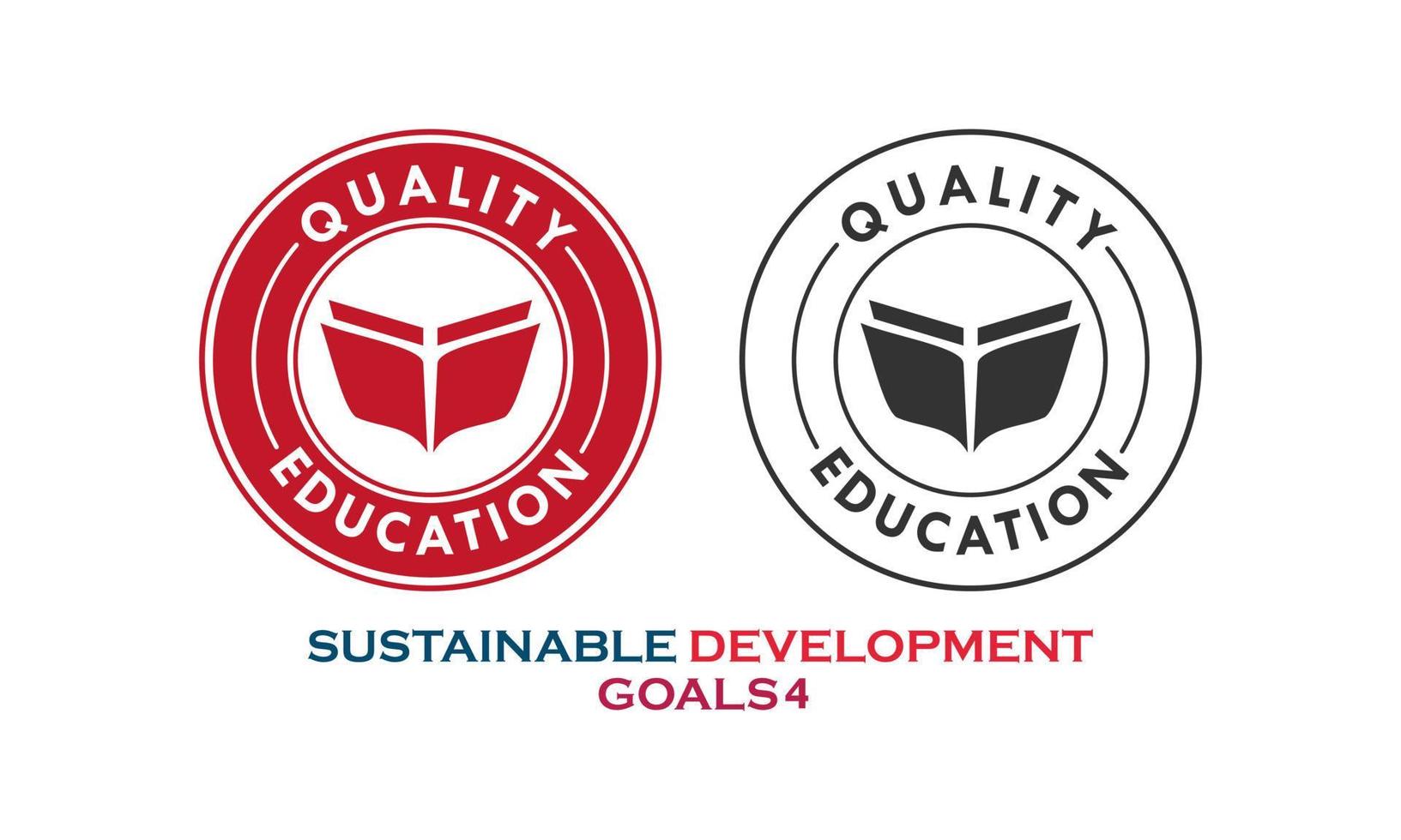 objectifs de développement durable, élément de l'éducation de qualité vecteur