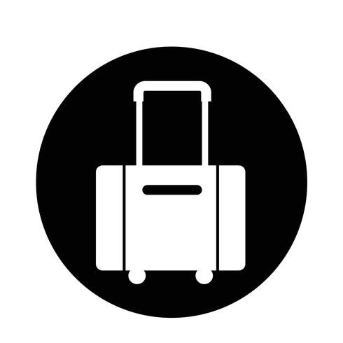 icône de symbole de bagages vecteur