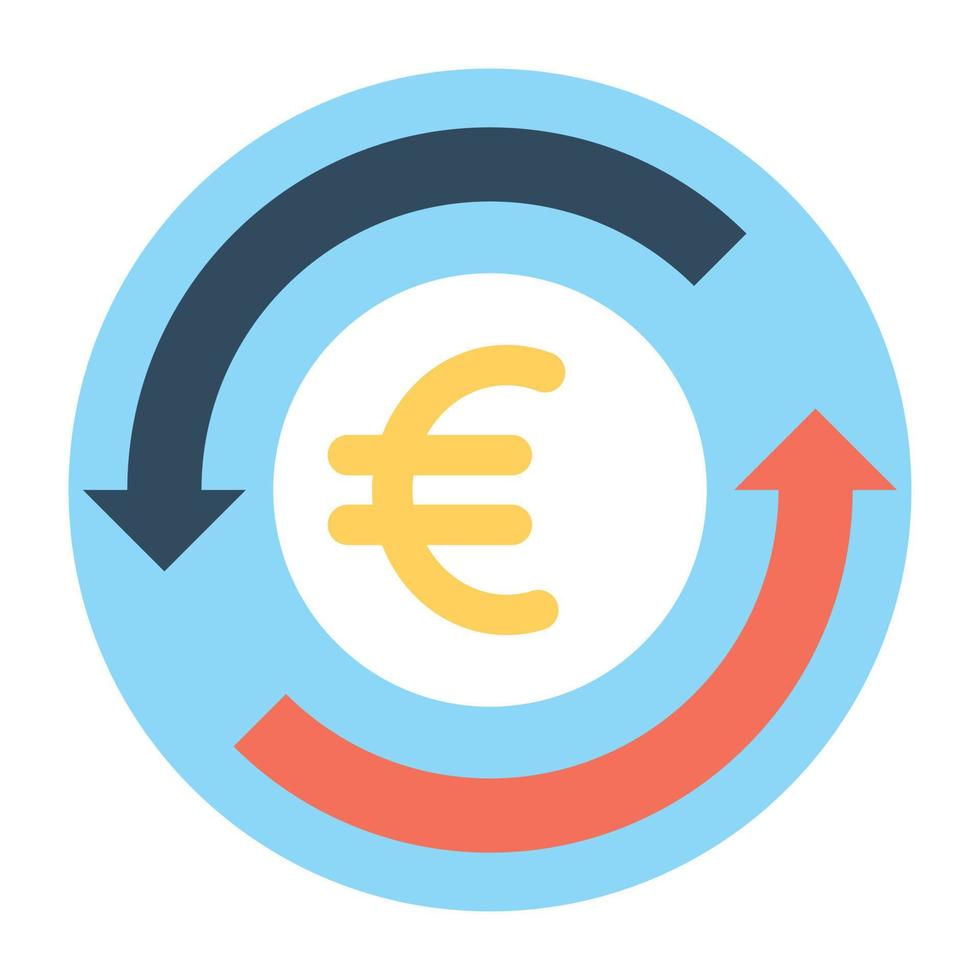 concepts de change de l'euro vecteur