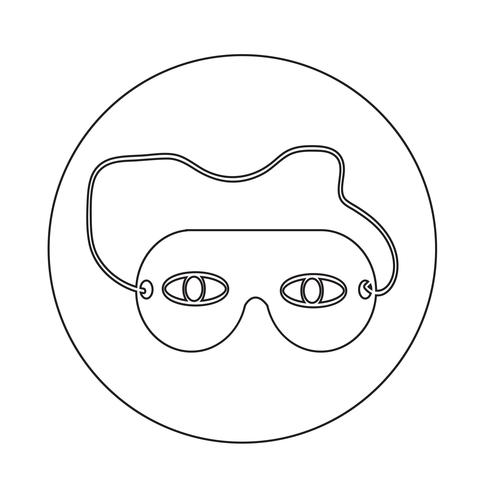 icône de masque de sommeil vecteur