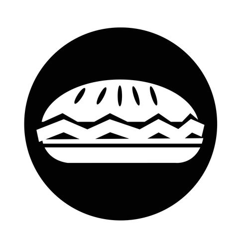icône de la tarte alimentaire vecteur