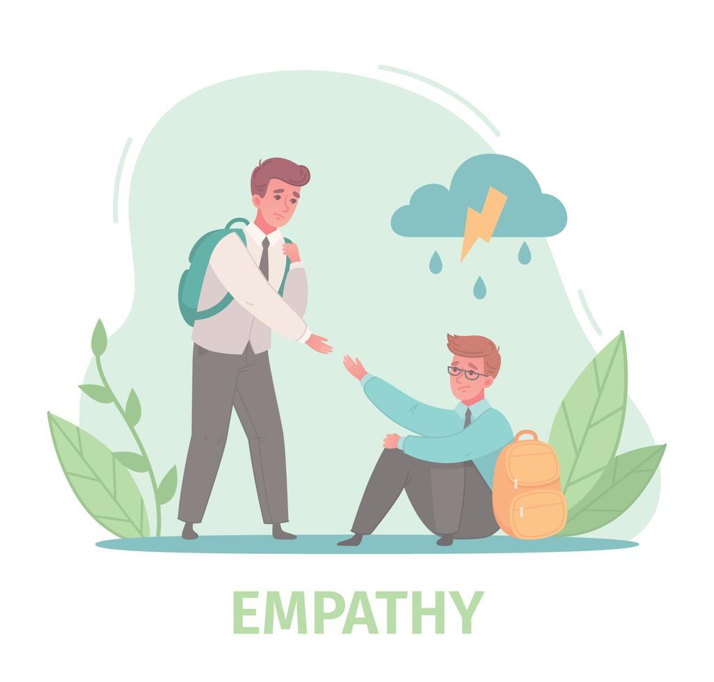 empathie amis aide composition vecteur