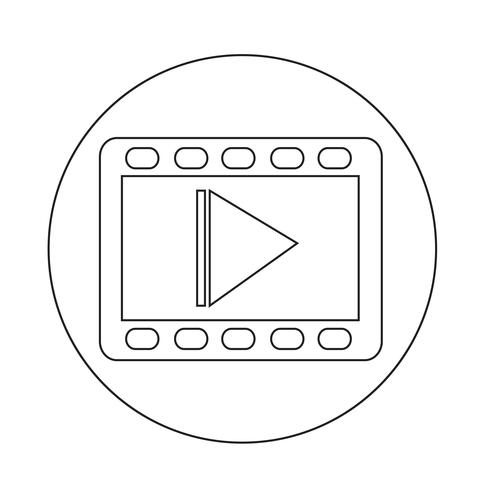 icône de film vidéo vecteur