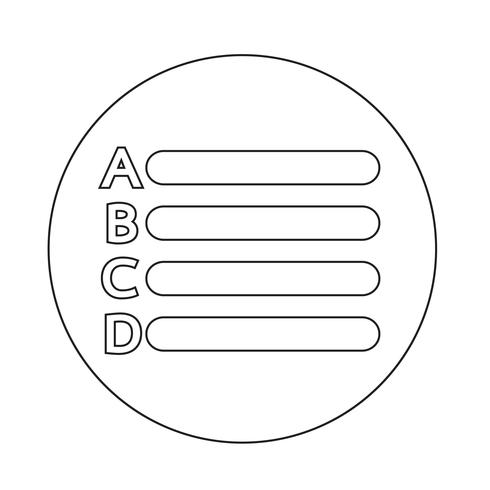 signe d&#39;icône de liste vecteur