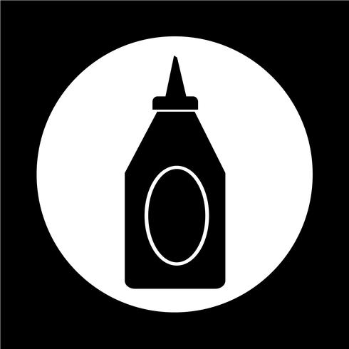 icône de ketchup en bouteille vecteur