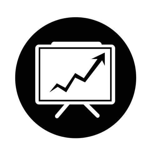 Icône de présentation graphique croissante vecteur