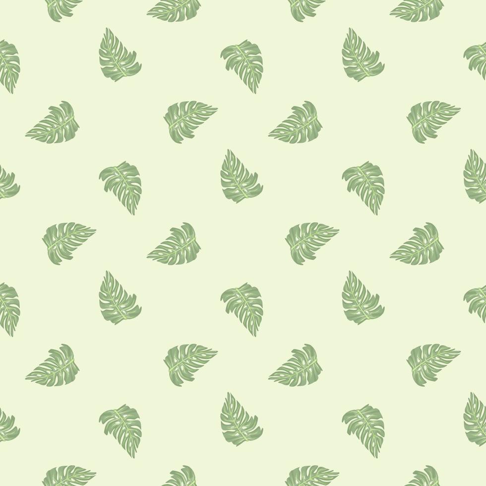 modèle sans couture de feuille de monstera avec imprimé tropical dessiné à la main. fond de nature moderne. illustration vectorielle pour textile saisonnier. vecteur