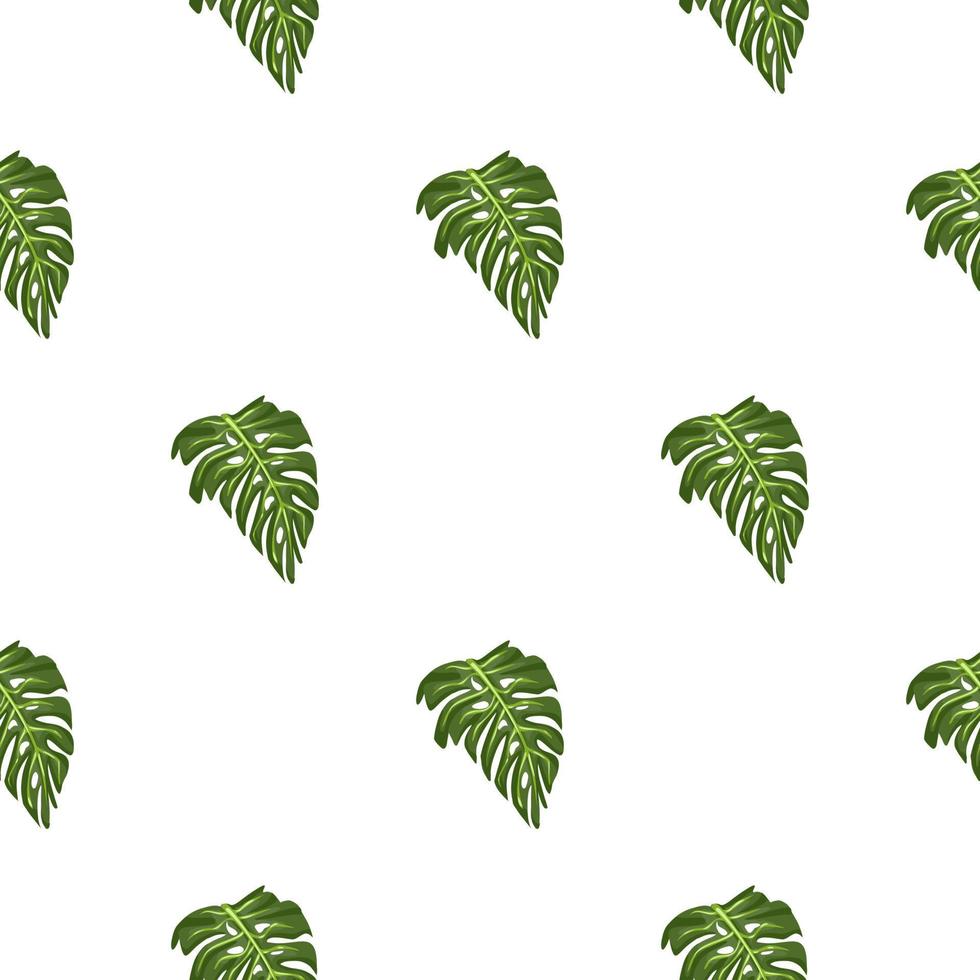 modèle sans couture de feuille de monstera avec imprimé tropical dessiné à la main. fond de nature moderne. illustration vectorielle pour textile saisonnier. vecteur