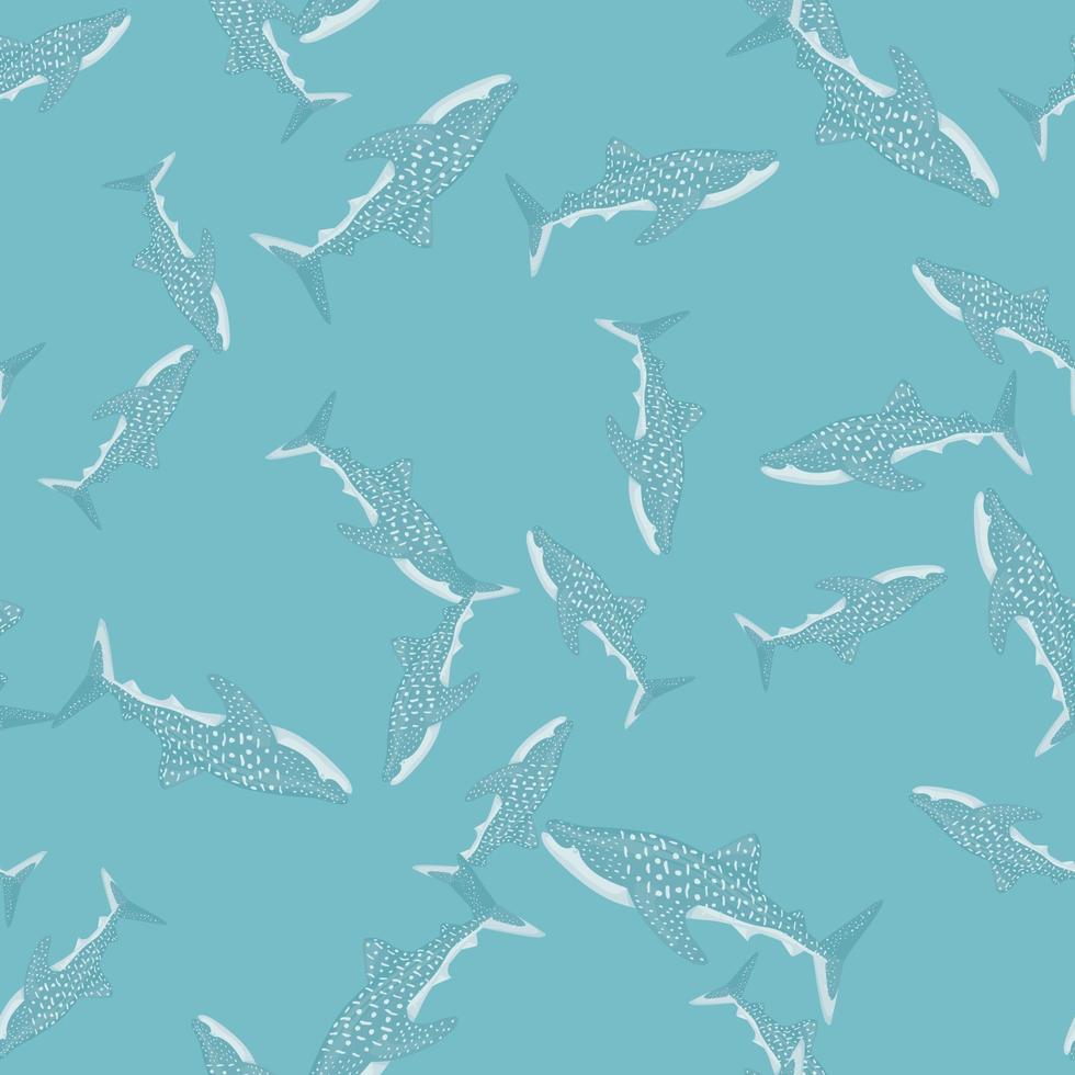 modèle sans couture de requin baleine dans un style scandinave. fond d'animaux marins. illustration vectorielle pour enfants textile drôle. vecteur