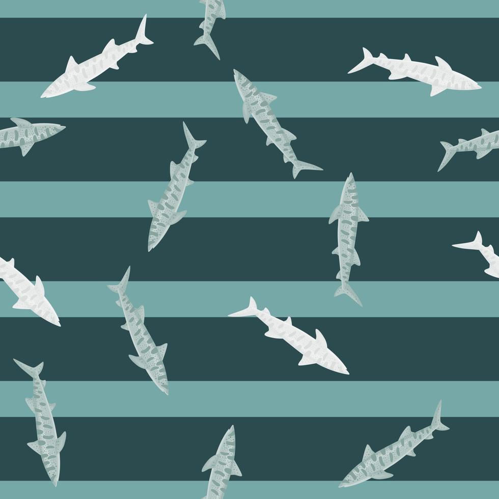 modèle sans couture de requin léopard dans un style scandinave. fond d'animaux marins. illustration vectorielle pour enfants textile drôle. vecteur