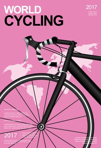 Illustration vectorielle affiche vélo vecteur
