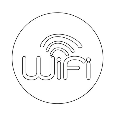 Signe de l&#39;icône wifi vecteur