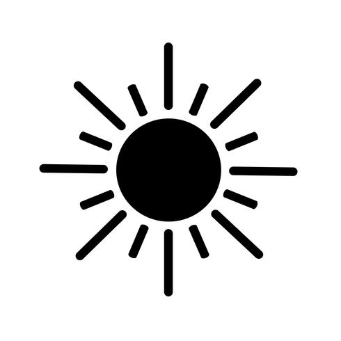 Signe du soleil icône vecteur