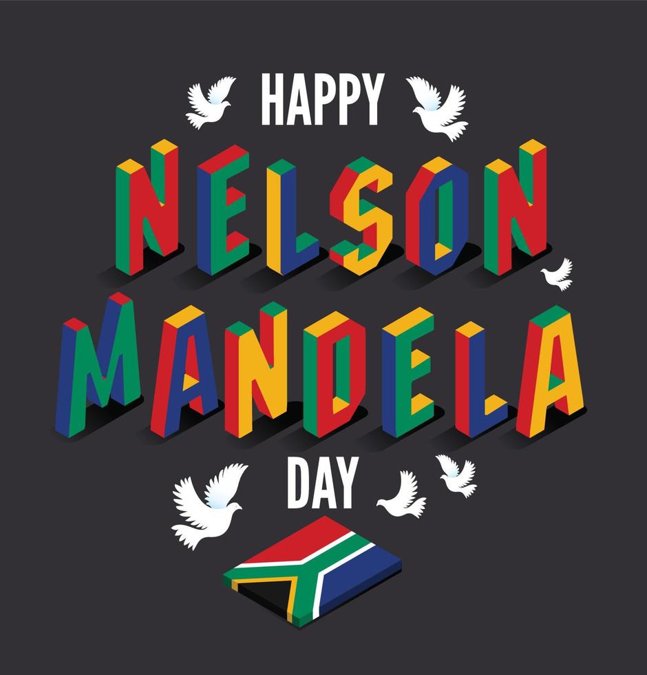 illustration vectorielle pour la bonne journée internationale nelson mandela. vecteur