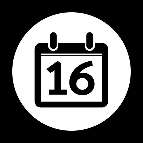 Icône de signe de calendrier vecteur