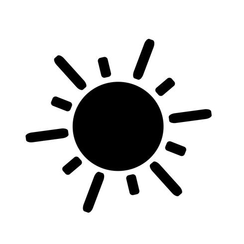 Signe du soleil icône vecteur