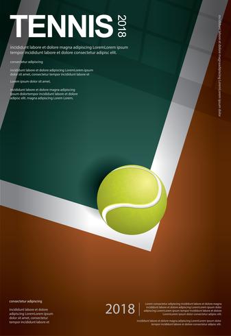 Illustration de vecteur affiche de championnat de tennis