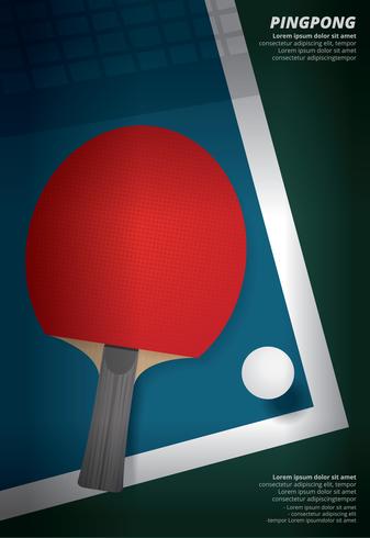 Affiche de ping-pong Illustration vectorielle vecteur